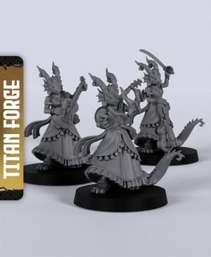 Dragonborn Female Bard - With Free Dragon Warhammer - 5e DnD Inspired for RPG and Wargamers