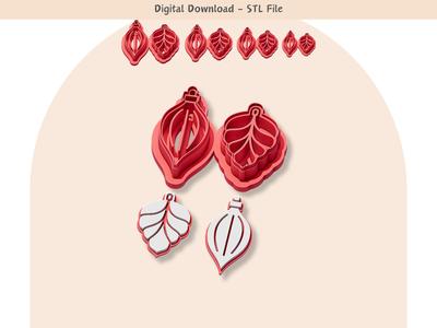 Christmas Baubles Pair Clay Cutter for Polymer Clay | Digital STL File | Clay Tools | 4 Size