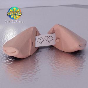 Fortune Cookie with Hidden Note - Mini Novelty Gift - No Supports 3D Print STL/3MF