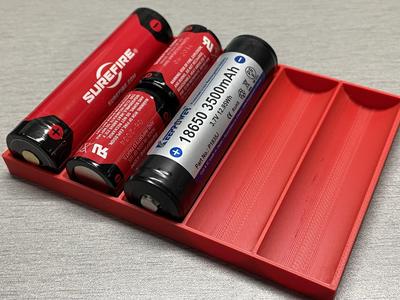 18650, 16650, CR123a Battery Tray