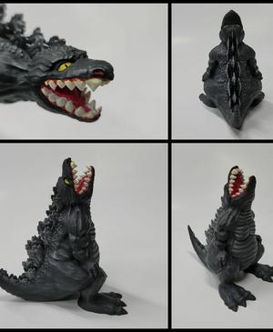 Chubby Godzilla Coin Bank and  Godzilla and Reptar Figures