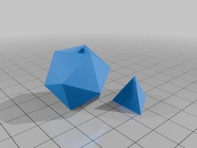 Physical Representation of Volume Formulas for Platonic Solids