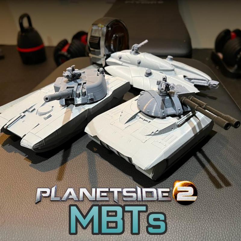 Planetside 2 MBTs (Main Battle Tanks) Magrider, Prowler, Vanguard with Articulating Turrets