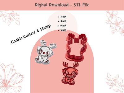 Christmas Pug Cookie Cutters & Stamps 