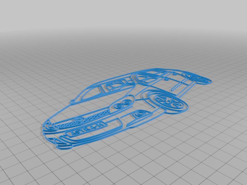 Opel Astra H 5 door stencil 2D car art