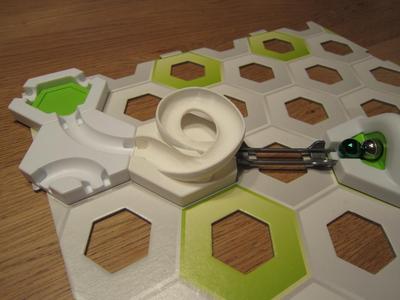Roller coaster for a marble run