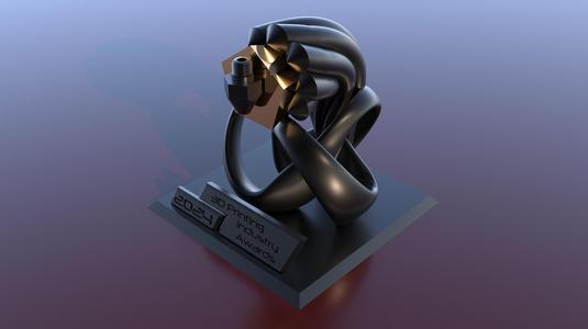 2024 3DPI Awards trophy 1 (Torus flow)