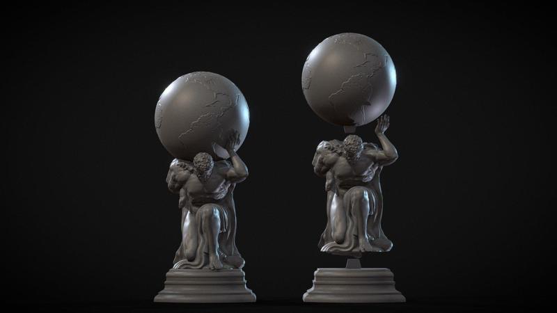 hercules holding globe