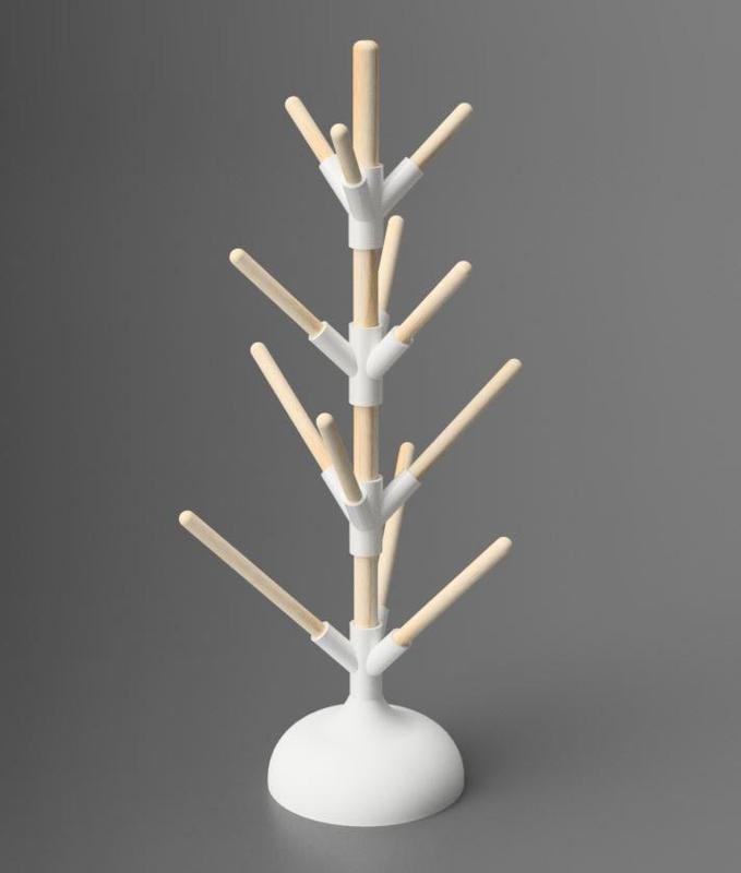 Bottle Drying Rack with Concrete-Filled Base