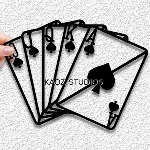 royal flush wall art cards wall decor gambling room decoration