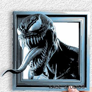 venom wall art venom hueforge spiderman villian 