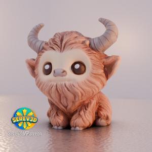 Baby Bantha Bull - Star Wars Keychain & Figurine - No Supports 3D Print STL/3MF