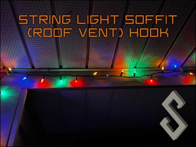 String Light / Christmas Light Soffit (Roof Vent) Hook