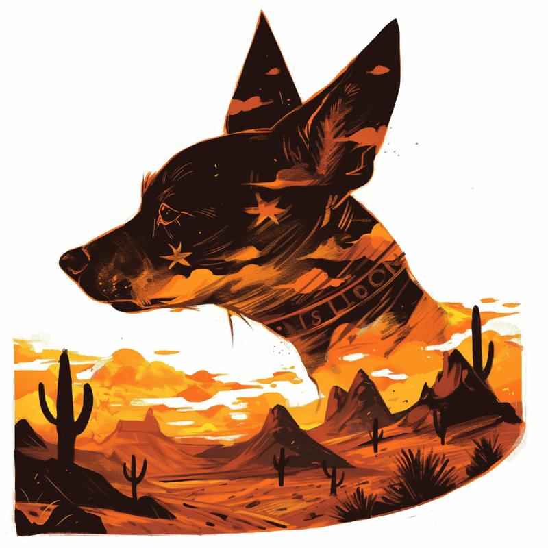 Chihuahua Desert Star Filament Painting
