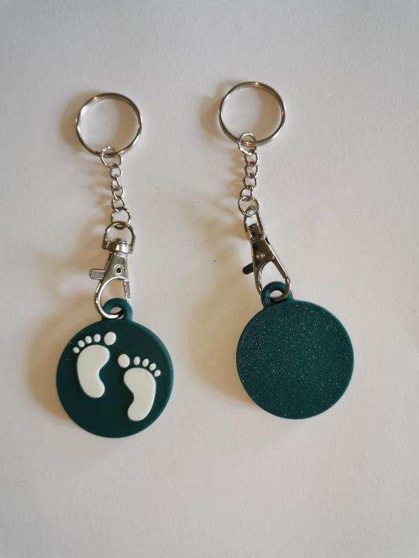 Baby Footprint Keychain