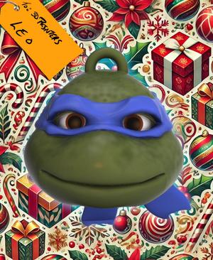 1990 Leonardo Christmas Ornament