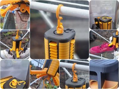 Portable, travel hanger for shoes and socks (v1)