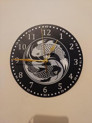 Koi Yin Yang Clock