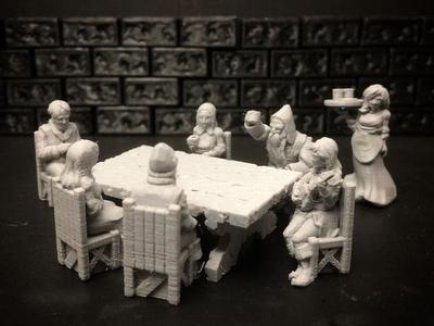 Townsfolke: Tavern Patrons (28mm/32mm scale)