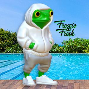 FROGGY FRESH DJ Frog in Clothes Figurine
