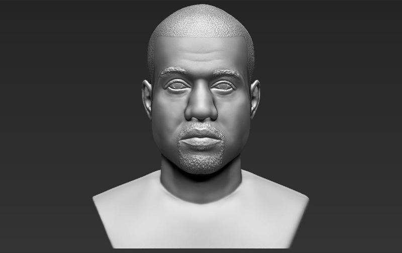 Kanye West bust 3D printing ready stl obj formats