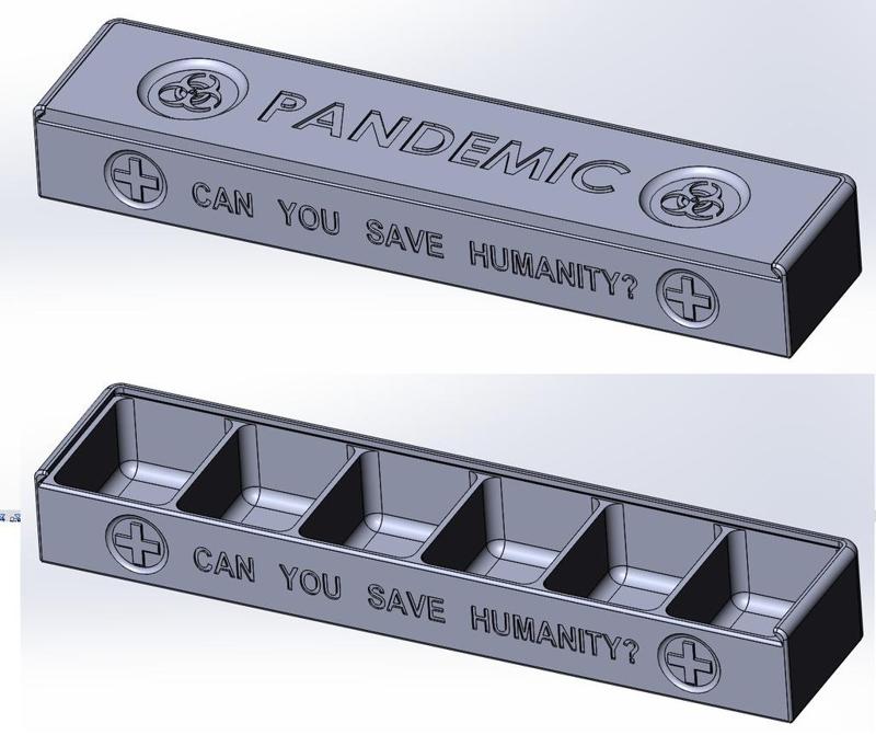Pandemic Board Game Card and Cube Holders