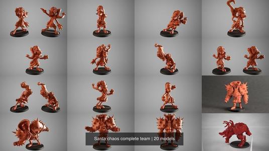 Santa chaos complete team 3D Model Collection