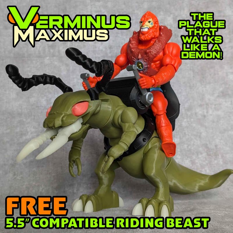 Verminus Maximus - Free 5.5" MOTU/Origins Compatible Riding Beast!