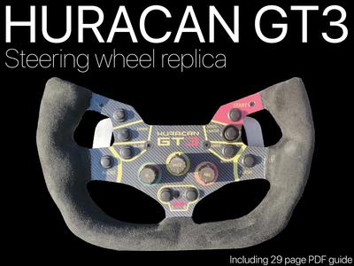 Huracan GT3 steering wheel replica for sim racing