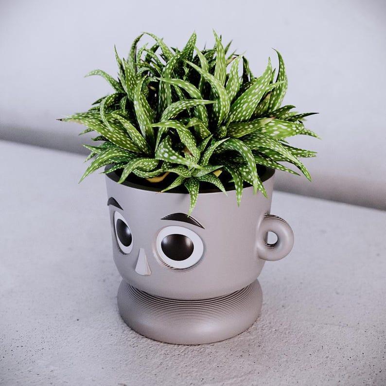 Plantastic Big Eyes Cute Pot 3D Print Stl File | 3D Printers |Home Decor - Digital Download Fun, Succulent, Planter, decor, Happy, Planter
