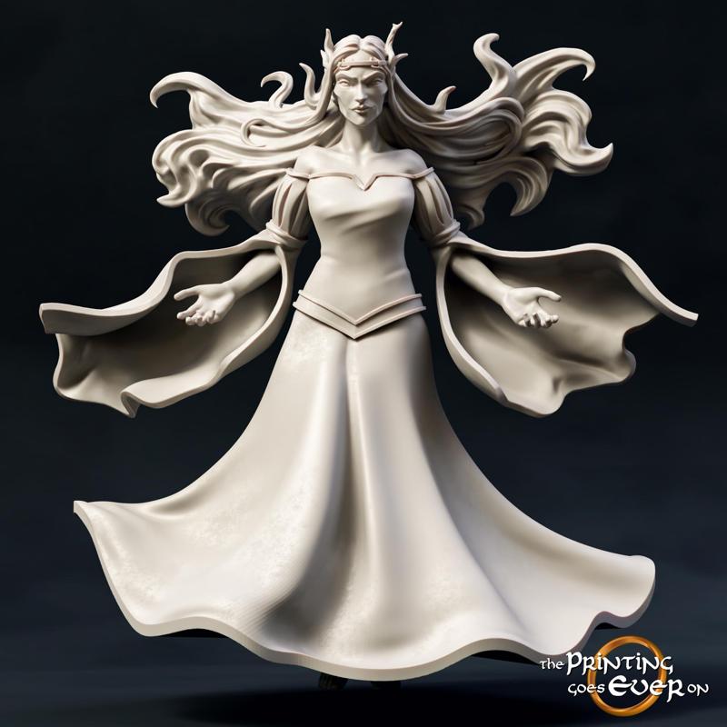 Elven Witch (28 and 75mm) - Presupported