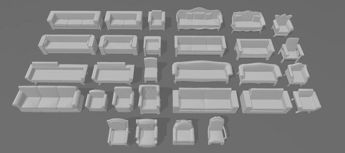 Miniatures - The Sims - Sofas