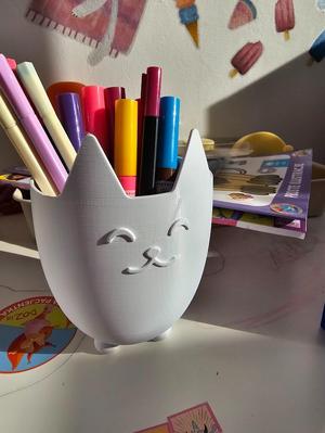 Cat pencil holder/desk organizer/flower pot