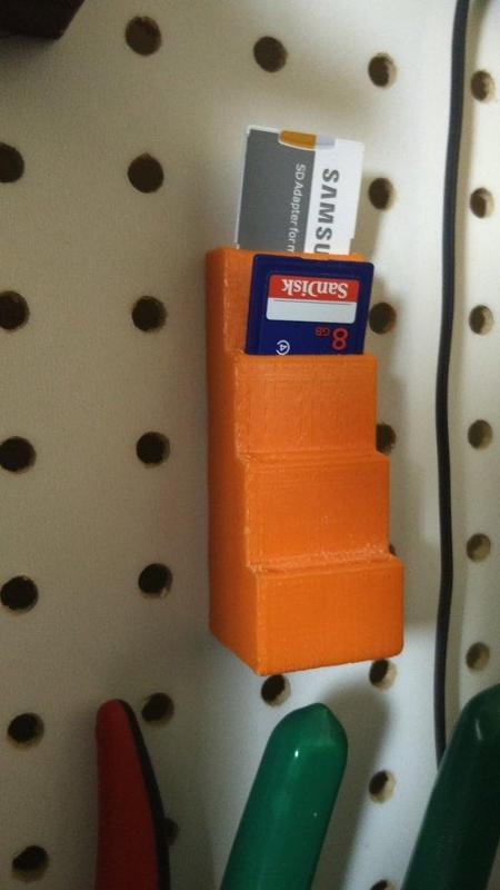 Peg board SD Card Holder