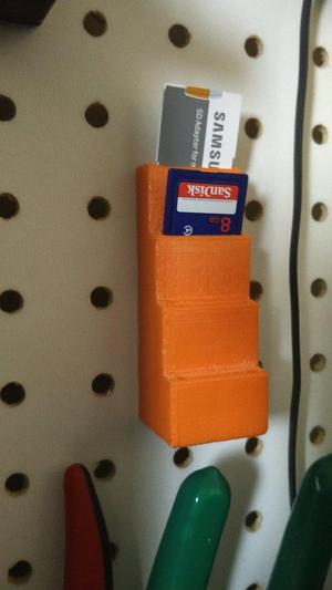 Peg board SD Card Holder