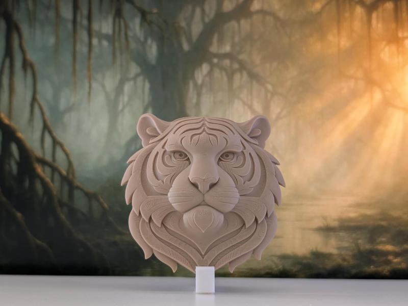 Tiger Head – Ready‑to‑Hang Wall Sculpture