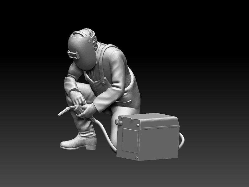 builder man working on box
