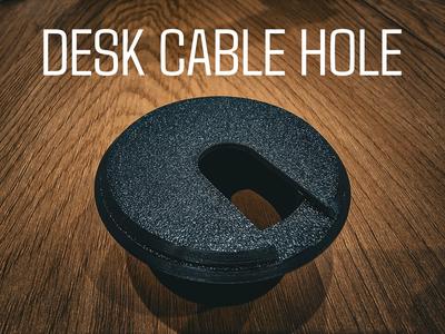 Desk wire / cable hole with cover