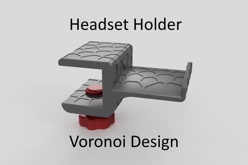 Headset Holder Voronoi Design