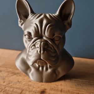 French Bulldog Bust – Realistic Dog Sculpture
