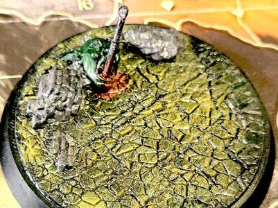 Diorama Base with Fallen Goblin