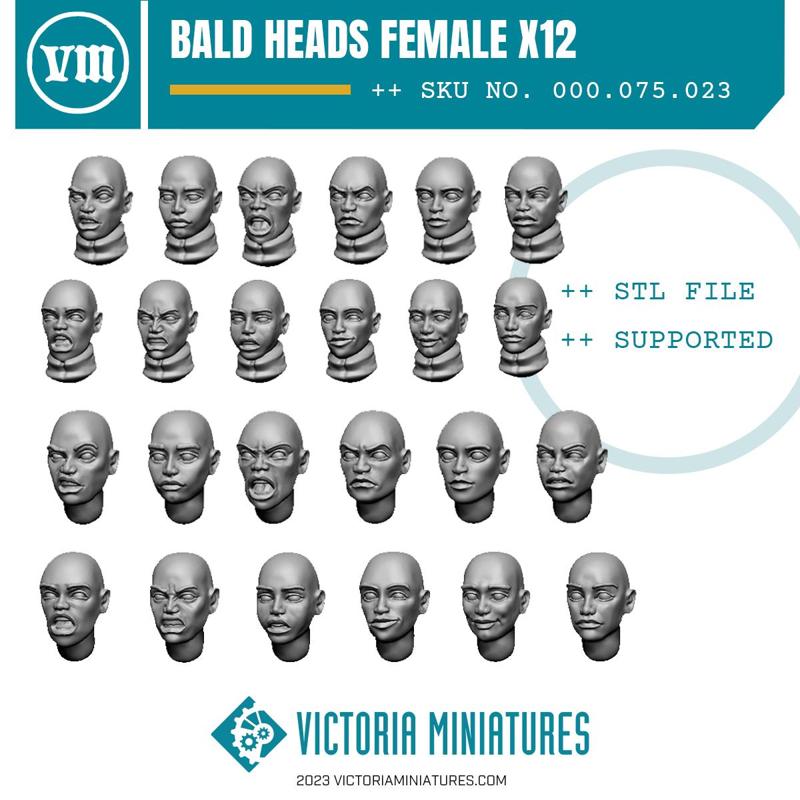 Bald Heads Female x12