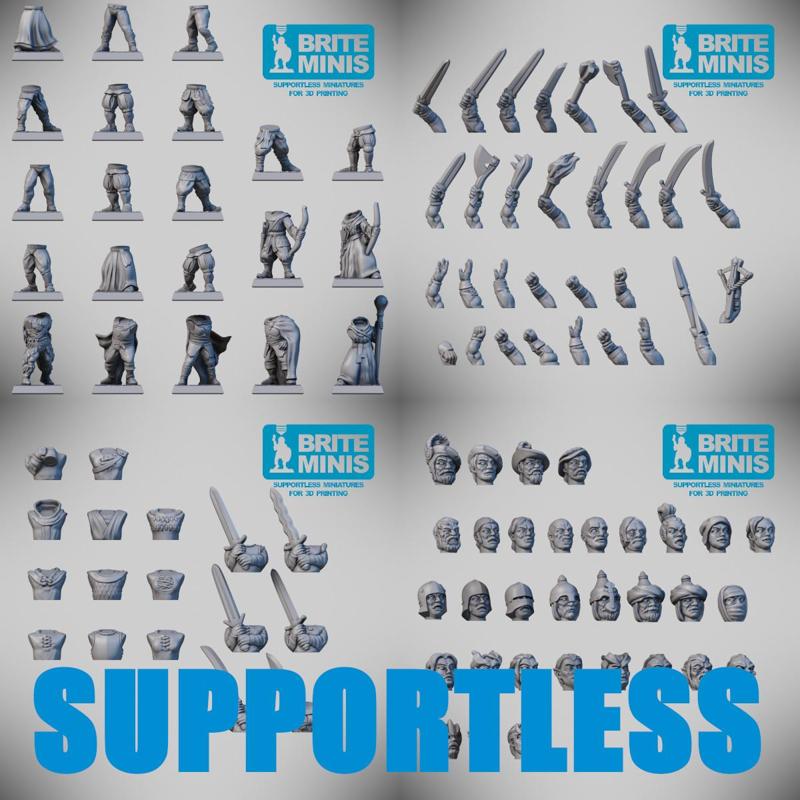 Modular humanoids - Supportless & Easy to print - for FDM and resin