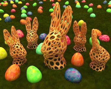 Bunny Head - Voronoi Style