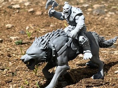 figurine miniature orc and horse