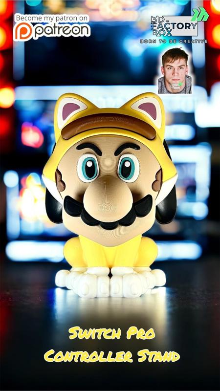 Switch Pro Controller Stand - inspired by Mario Bros