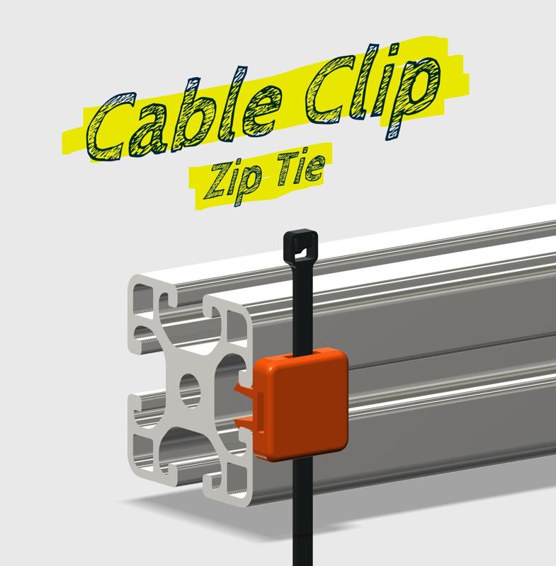 FLAT CABLE CLIP for aluminum profiles