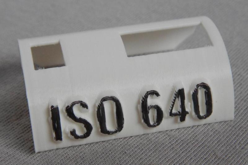 Schablone für DX-Code ISO 640; Template for DX code ISO 640