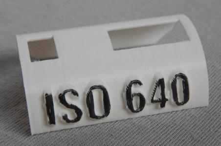 Schablone für DX-Code ISO 640; Template for DX code ISO 640