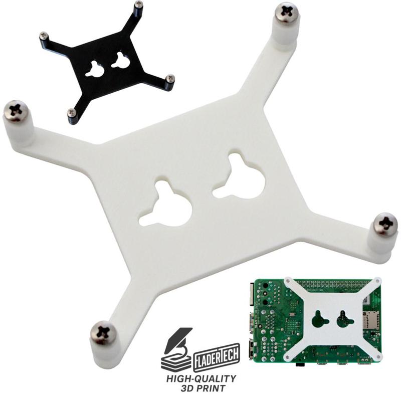 Universal Raspberry Pi Mount – Desk Stand & Wall Mount (Pi 2B / 3B / 4B / 5 Compatible)
